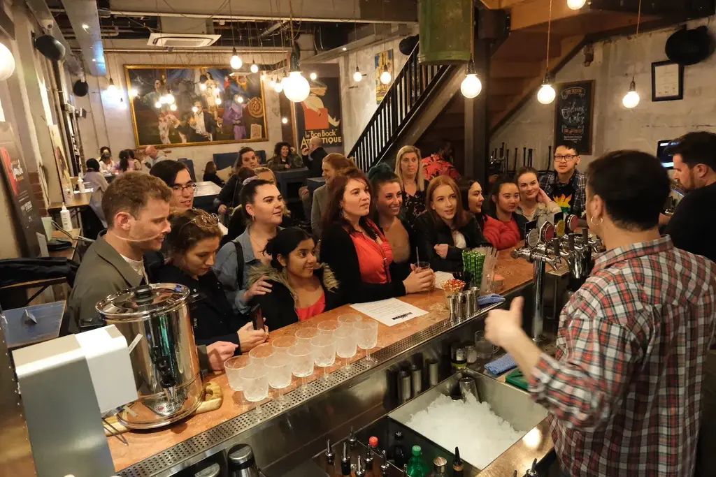 Learn bartending basics behind a real bar